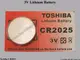 TOSHIBA 鋰電池 CR2025 (3V)