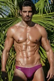 [H207] Handsome Man Cute Male Model Showing Off Body Physique Art Photography
