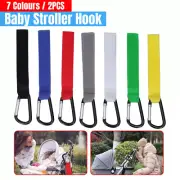 2x Pram Hook Baby Kids Stroller Hooks Shopping Bag Clip Carrier Pushchair Hanger