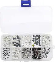 SING F LTD 250PCS Tactile Push Button Switch Micro Momentary Tactile Assortment Kit with Plastic Box for Car Remote Control Keys 10 Values