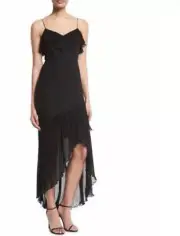 NEW Aidan Mattox High Low Crepe Gown MSRP $295 Size 6