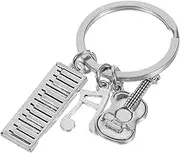 GAROZATION Retro Music Lover Keychain Zinc Alloy Vintage Keyring for Backpack Handbag Decoration Stylish Music Themed Party Favors