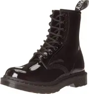 DR. MARTENS 1460 Mono Boots Black Patent Lamper New