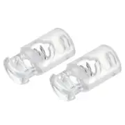 10pcs Plastic Spring Cord Locks Stopper (0.3") Single Hole Spring Toggle Stopper