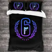 v5142 Bed Sheets Rainbow Six Siege Duvet Cover Print Bedding Set 3PCS Comforter Cover Pillowcase Bed Sheets IU5142