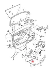 Genuine AUDI Q5 8RB Armrest Black/Cloud Grey 8R2867174AIXN (for: Audi)