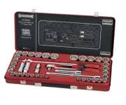 Sidchrome 41-PIECE METRIC & AF SOCKET SET SCMT14104 1/2″ Square Drive*Aust Brand