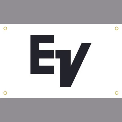 EV Electro-Voice white Sign Flag for Banner HIFI Sound room Audio Display