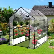 3 Tier Walk in Greenhouse Garden Shed PVC Cover Film Tunnel Green House