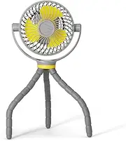 Veer Flex Fan - Portable Baby Stroller Fan - Lightweight and Quiet 4 Speed Motor Provides Maximum Cooling and Extra Long Battery Life - 360 Degree Rotation - Baby Finger Safe