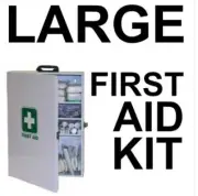 LARGE FIRST AID KIT EMPTY Wall Mount 61cm X 41cm X 18cm Metal Box LOCKABLE