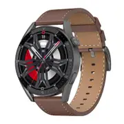 Smart Leather Watch With Colour Screen Black Smart Watches