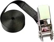 1-10M Ratchet Tie Down Strap with Metal Buckle 6 Colors Heavy Duty Tensioning Belt 800KG (Red, Yellow, Blue, Army Green, Black, Grey)
