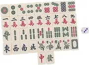 ERINGOGO Miniature Mahjong Tiles Portable Travel Game Set 22mm Perfect for Seniors Tiny Mahjong Kit
