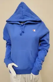 NWT Champion Small Groove Blue Fleece Pull Over Hoodie