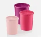 Brand New Tupperware Heritage Vintage Canister Set Of 3 Pink