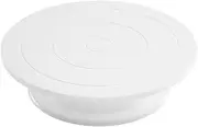 Rotating Cake Turntable Stand with Non Slip Pad,Revolving Turn Table Top for Pastries Cookies Cupcakes Decorating, Rotary Round Cake Display Stand (White, One Size)