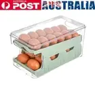 Egg Storage Box Rolling Slide Container Double-layer Food Fridge Drawer (Green)