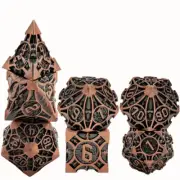 7pcs/set D&D Dice Set Metal Dice Dungeons & Dragons Game Accessories Popular A10
