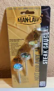 Man Law - Steak Gauge - Set of 4 - Glow in the Dark Dial
