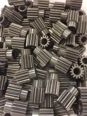 9/32" BORE 32 PITCH 14T 20PA PINION GEAR FROM DIY GEARS BOSTON MA. PLAIN HUB
