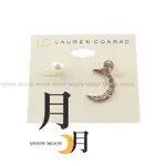 月月🌙 美國 LAUREN CONRAD 設計師款 珍珠 月亮 不對稱 耳環 時尚 水鑽 月牙 美少女戰士 鋯石 飾品