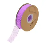 1.2Inch Wide 50 Yard Lace Ribbon Floral Pattern Light Purple Lace Trim Ribbon