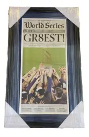 Los Angeles Dodgers World Series Framed Newspaper “GR8EST”