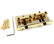 Custom Gold Top Load 2-saddle Tele/T Bass® Style 4-string Bass Bridge BB-TL4-G