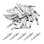 25Pcs Metal Alligator Clips 51mm Nickel Plated Spring Clamp Mini Clips