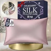 DECOLURE 100% Pure Mulberry Silk Pillow Case Standard Size – Highest Grade 30 Momme 6A+, Luxuriously Soft & Cooling Silk Pillowcase for Hair & Skin, Hypoallergenic, Breathable, Hidden Zipper (Coral)