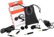 Yardwe 1Set Wired Microphone Clip Condenser Mic for Sound Recording for Live Streaming Interviews and Vlogs Durable and Easy to Use
