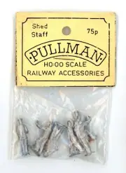 Vintage Pullman Shed Staff white metal figures HO OO scale model railway NOS #8
