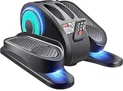 Under Desk Elliptical - Leg Exerciser for Seniors, Compact Seated Elliptical with Remote Control, LCD Display Electric Elliptical Trainers for Home Good Gift