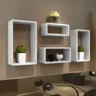 4 Pcs Cube Shelf Wall Mountable Freestanding Display Storage Cuboid Bookshelf