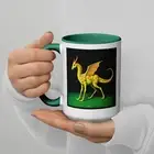 Cute Medieval Dragon Mug Mythic Creature Fairytale Art Renfaire Beast
