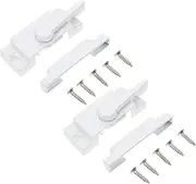 KITANDOVE 2Sets Security Sash Locks Zinc Alloy Theft Window Cam Latch Locks for Sliding Windows Easy to Install Durable Design Safety
