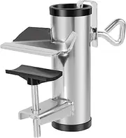 Patio Umbrella Holder Stainless Steel Parasol Clamp Balcony Railing Umbrella Stand Clip Deck Umbrella Fixed Clip Umbrella Stand Mount Bracket for Indoor Outdoor