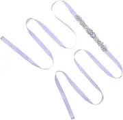 [Baluue] Soft Purple Crystal Waist Accessory for Dresses Effortless Styling with Sparkly Detail for Weddings and Casual Outfits