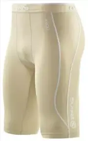 SKINS A200 MENS COMPRESSION HALF TIGHT - FLESH HOT BARGAIN