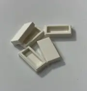 LEGO Parts - White Tile 1 x 2, 3069, QTY 5