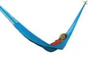 Traditional Mexican Cotton Hammock (Blue, Small)