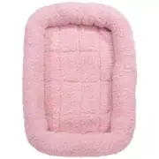 Slumber Pet High Pile Fleece Bumper-Style Crate Pet Bed - Baby Pink