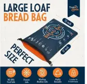 Think4Earth® (2 Pack) Bread Bag Reusable Freezer Bag for Homemade Sourdough
