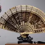 金絲楠實木創意折疊扇子鏤空雕古典中國風女式流蘇裝飾工藝品擺件惠柰雅旗艦店