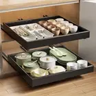 2 Pack Pull Out Cabinet Organizer Expandable, 21" Deep Slide Out Drawer for Cabi