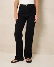 [Dr Denim] Dr Denim Women's Moxy Straight Jeans in Solid Black Size XL XL Solid Black