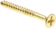 Prime-Line 9034769 Wood Screw, Flat Head Phillips, #6 X 1-1/4 in, Solid Brass, Pack of 100