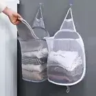 Wall Hanging Laundry Washing Clothes Storage Bag Hamper Basket Bin Organizer Net