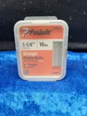 Straight Finish Nails 1-1/4” 2,000 Nails 16ga Paslode Item #650282 NEW SEALED